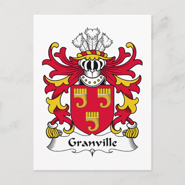 Cartão Postal Granville Family Crest (Frente)