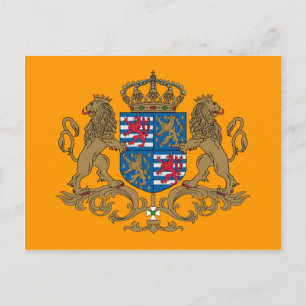 Cartão Postal Grão-Duque do Luxemburgo, bandeira do Luxemburgo