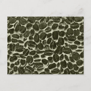 Cartão Postal grãos de café de cacau