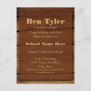 Cartão Postal Grãos de madeira marrom indo para fora para o cart