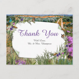 Cartão Postal Grãos e flores de primavera ecologicamente compatí