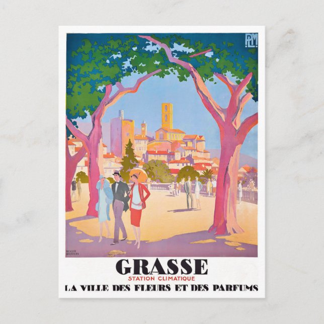 Cartão Postal Grasse France viagens vintage (Frente)