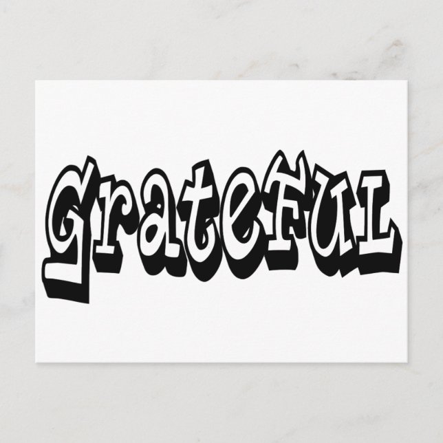 Cartão Postal Grateful (Frente)