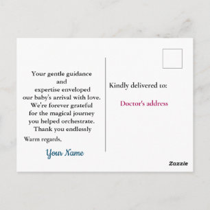 Cartão Postal Grateful Baby Delivery