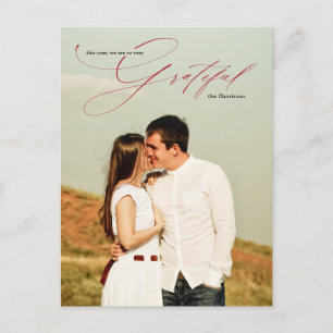 Cartão Postal Grateful Holiday, Cheio De Música Vermelha Grata