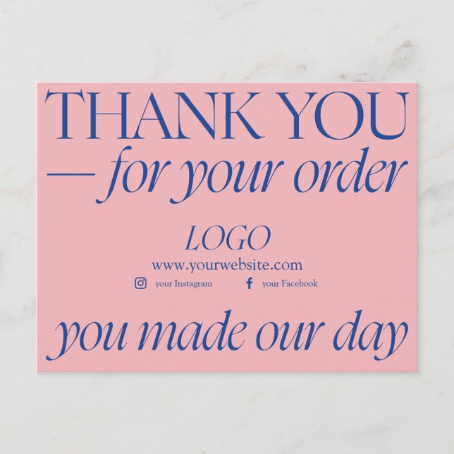 Cartão Postal Gratidão nos Negócios: Um Sincero Obrigado (Frente)