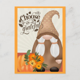 Cartão Postal Gratidão Outono Anão