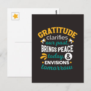 Cartão Postal Gratidão Traz Paz Hoje – Fé Positiva