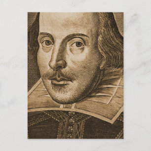 Cartão Postal Gravações de Shakespeare Droeshout