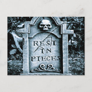 Cartão Postal Gravestone Grave Halloween