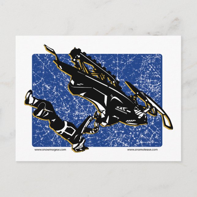 Cartão Postal GRAVITY-SLED in Blue (Frente)