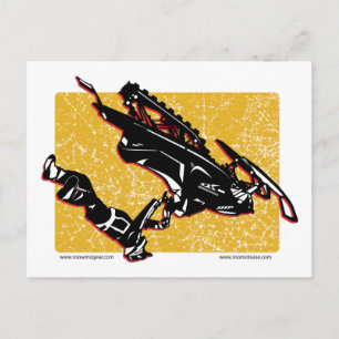 Cartão Postal GRAVITY-SLED-in-Yellow