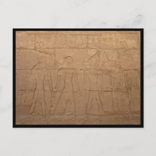 Cartão Postal gravuras de karnak (Frente)