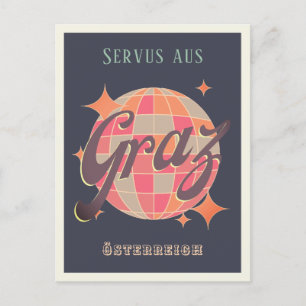 Cartão Postal Graz Österreich Áustria Retro Vintage Postcard