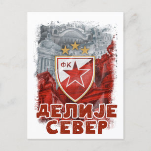 Cartão Postal GRB Delije Sever Crvena Zvezda Beograd / Estrela V