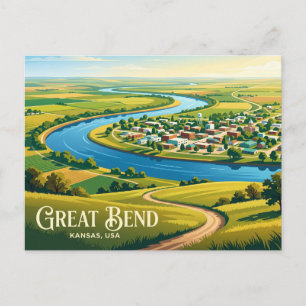 Cartão Postal Great Bend, Kansas Kansas