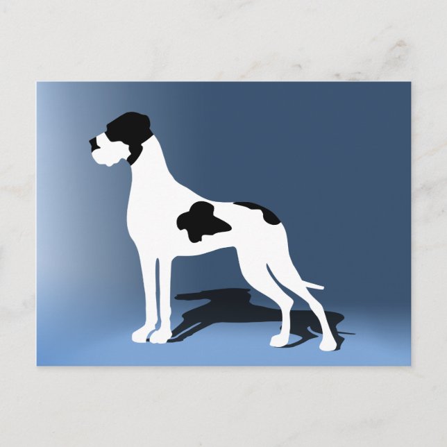 Cartão Postal Great Dane malhado (Frente)