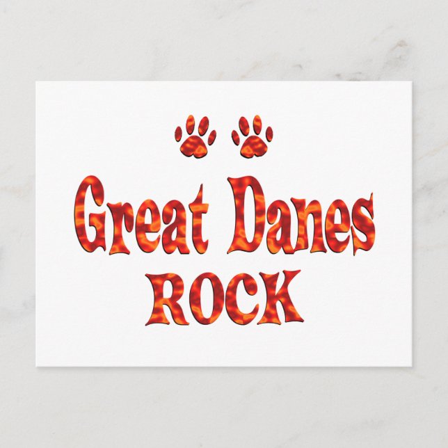Cartão Postal Great Danes Rock (Frente)