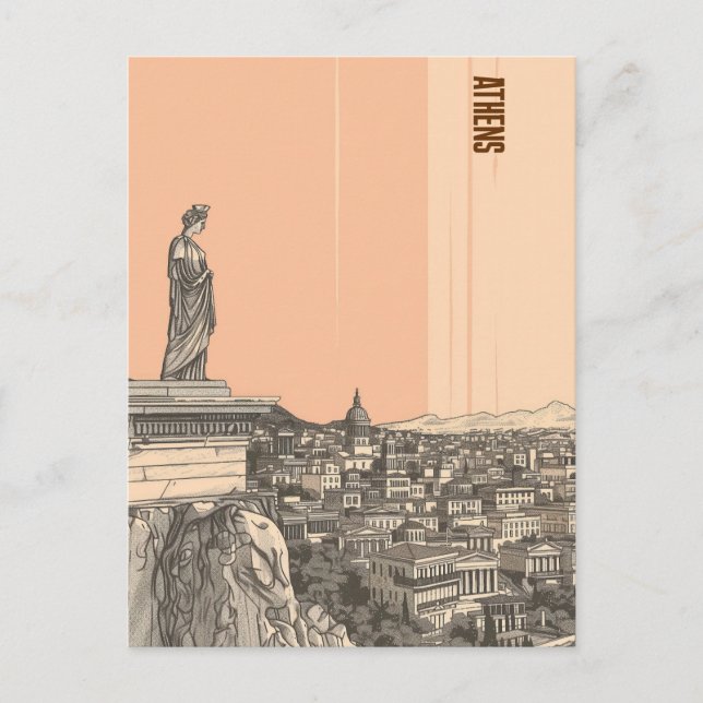 Cartão Postal Grécia Atenas (Frente)