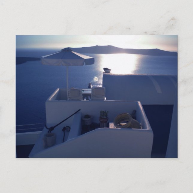 Cartão Postal grécia da Ilha Santorini (Frente)