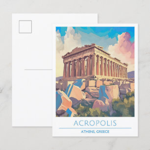 Cartão Postal Grécia de Acropolis Atenas