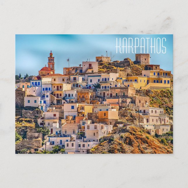 Cartão Postal Grécia de Karpathos (Frente)