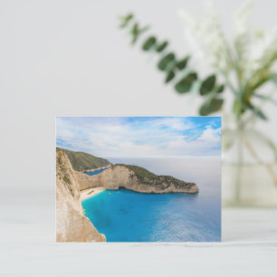 Cartão Postal Grécia de praia Navagio