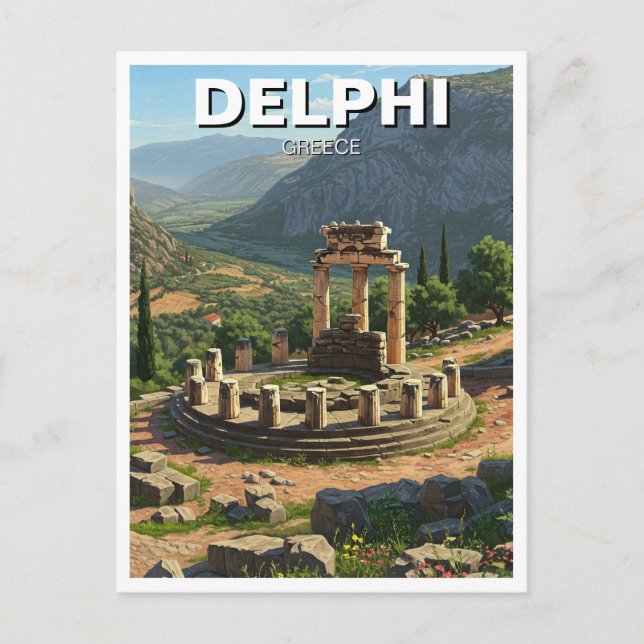 Cartão Postal Grécia Delphi (Frente)