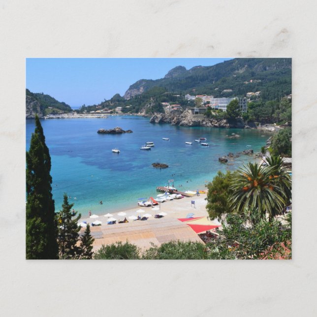 Cartão Postal Grécia Paleokastritsa (Frente)