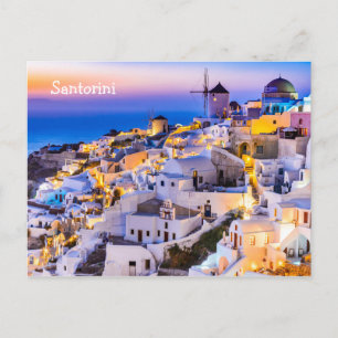 Cartão Postal Grécia Postcard Santorini
