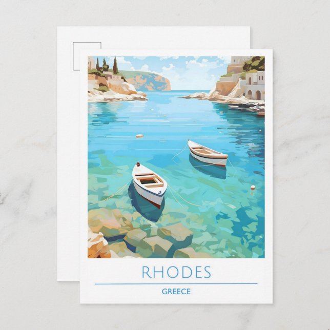 Cartão Postal Grécia Rodes (Frente/Verso)