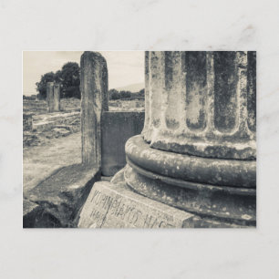Cartão Postal Grécia, ruínas de cidade antiga