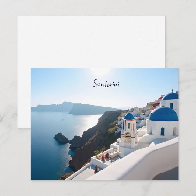 Cartão Postal Grécia Santorini (Frente/Verso)