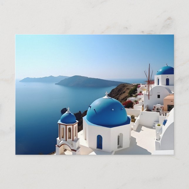Cartão Postal Grécia Santorini (Frente)