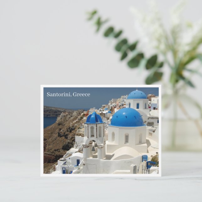 Cartão postal - Grécia Santorini (Em pé/Frente)
