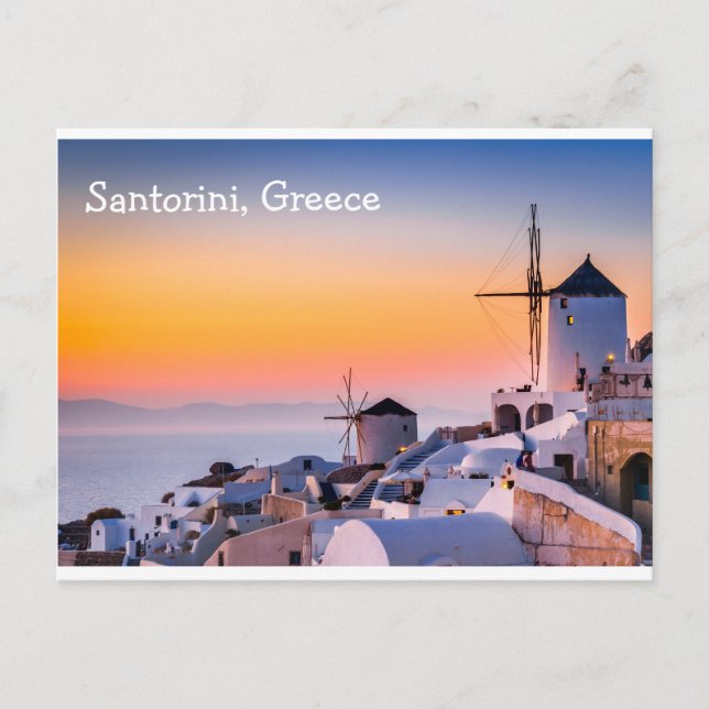 Cartão Postal Grécia Santorini (Frente)