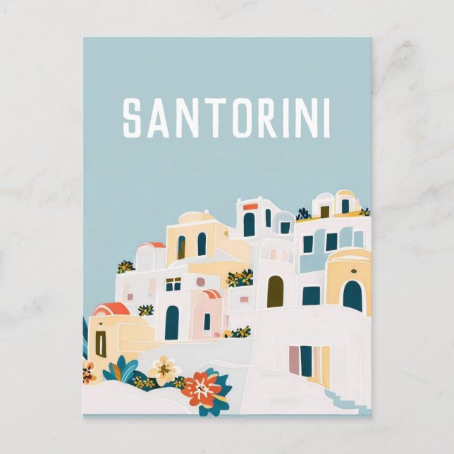Cartão Postal grécia Santorini (Frente)