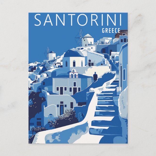 Cartão Postal Grécia Santorini (Frente)