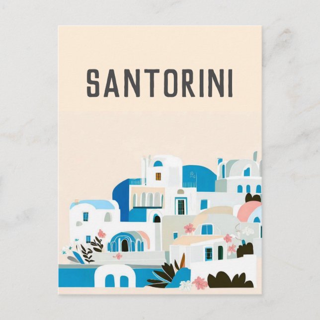 Cartão Postal grécia Santorini (Frente)
