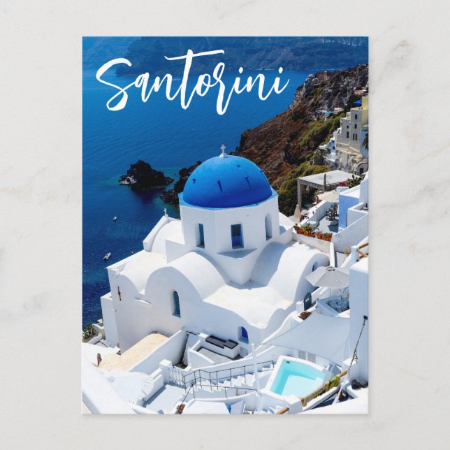 Cartão Postal Grécia Santorini (Frente)