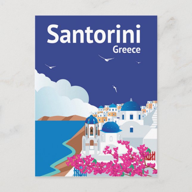 Cartão Postal Grécia Santorini (Frente)
