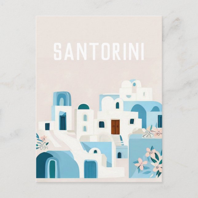 Cartão Postal grécia Santorini (Frente)