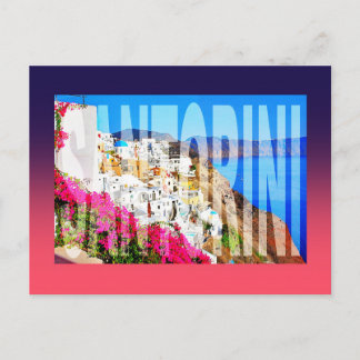 Cartão Postal Grécia santorini oia