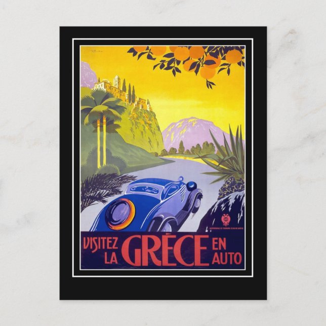Cartão Postal Grécia Viagens vintage Grece (Frente)