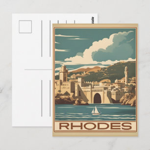 Cartão Postal Grécia Vintage Rhodes - Rodes Island - grécia