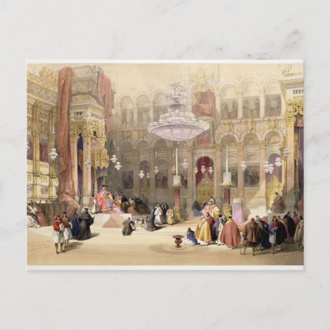 Cartão Postal Greek Church of the Holy Sepulchre, Jerusalem, Apr (Frente)