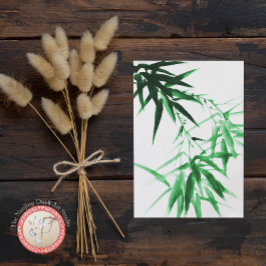 Cartão Postal Green Bamboo Twig