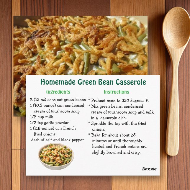 Cartão Postal Green Bean Casserole Recipe (Criador carregado)