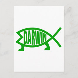Cartão Postal Green Darwin Fish