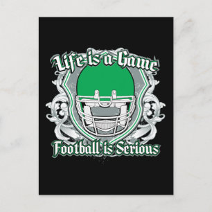 Cartão Postal Green do jogo de futebol